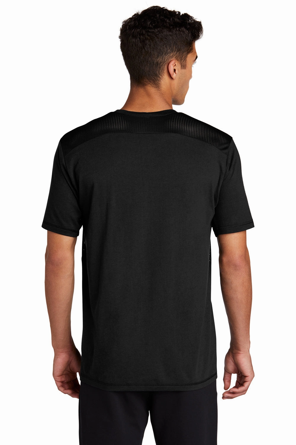 Sport-Tek Mens Draft Moisture Wicking Short Sleeve Crewneck T-Shirt - Black