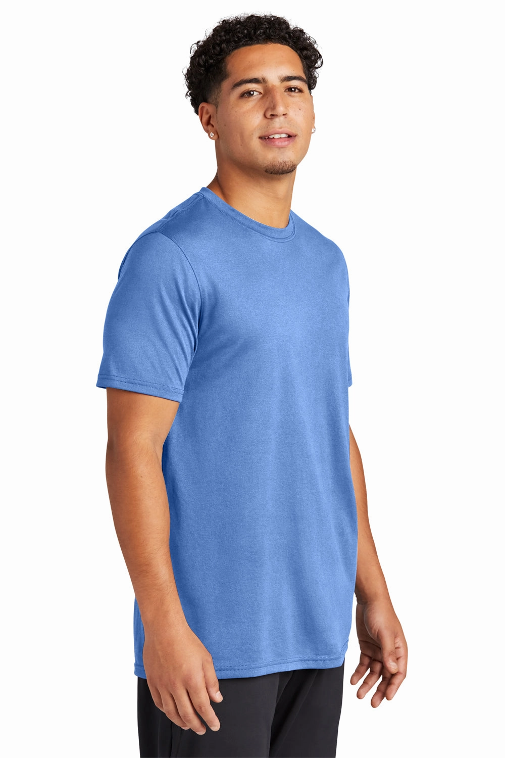 Sport-Tek Mens Echo Moisture Wicking Short Sleeve Crewneck T-Shirt - Carolina Blue