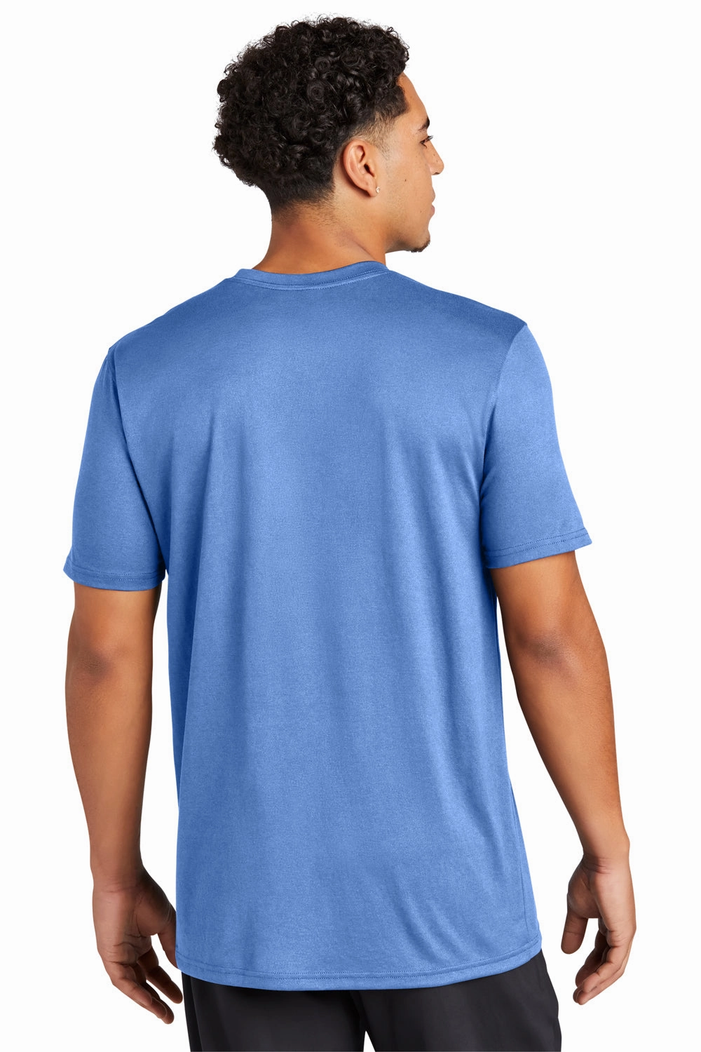 Sport-Tek Mens Echo Moisture Wicking Short Sleeve Crewneck T-Shirt - Carolina Blue