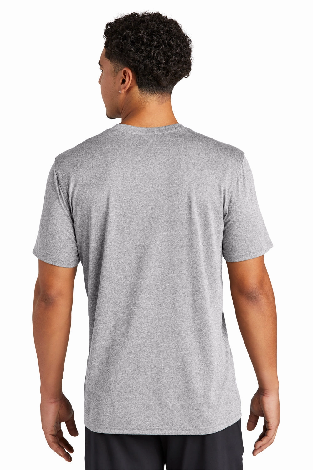 Sport-Tek Mens Echo Moisture Wicking Short Sleeve Crewneck T-Shirt - Heather Grey