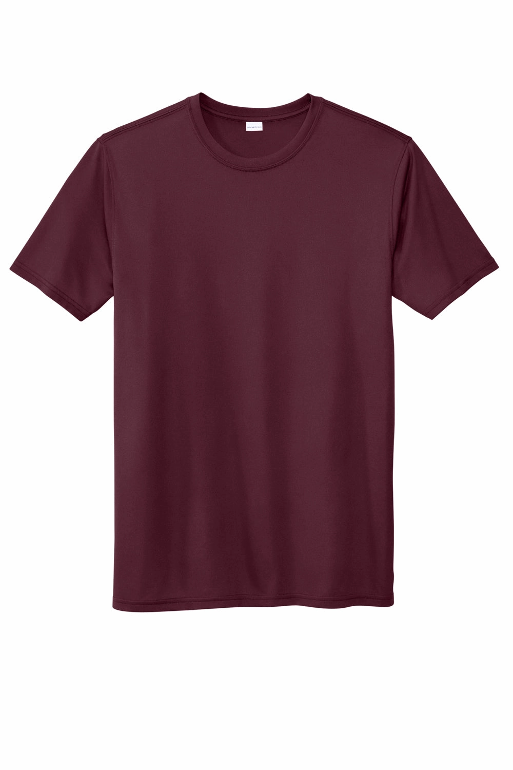 Sport-Tek Mens Echo Moisture Wicking Short Sleeve Crewneck T-Shirt - Maroon