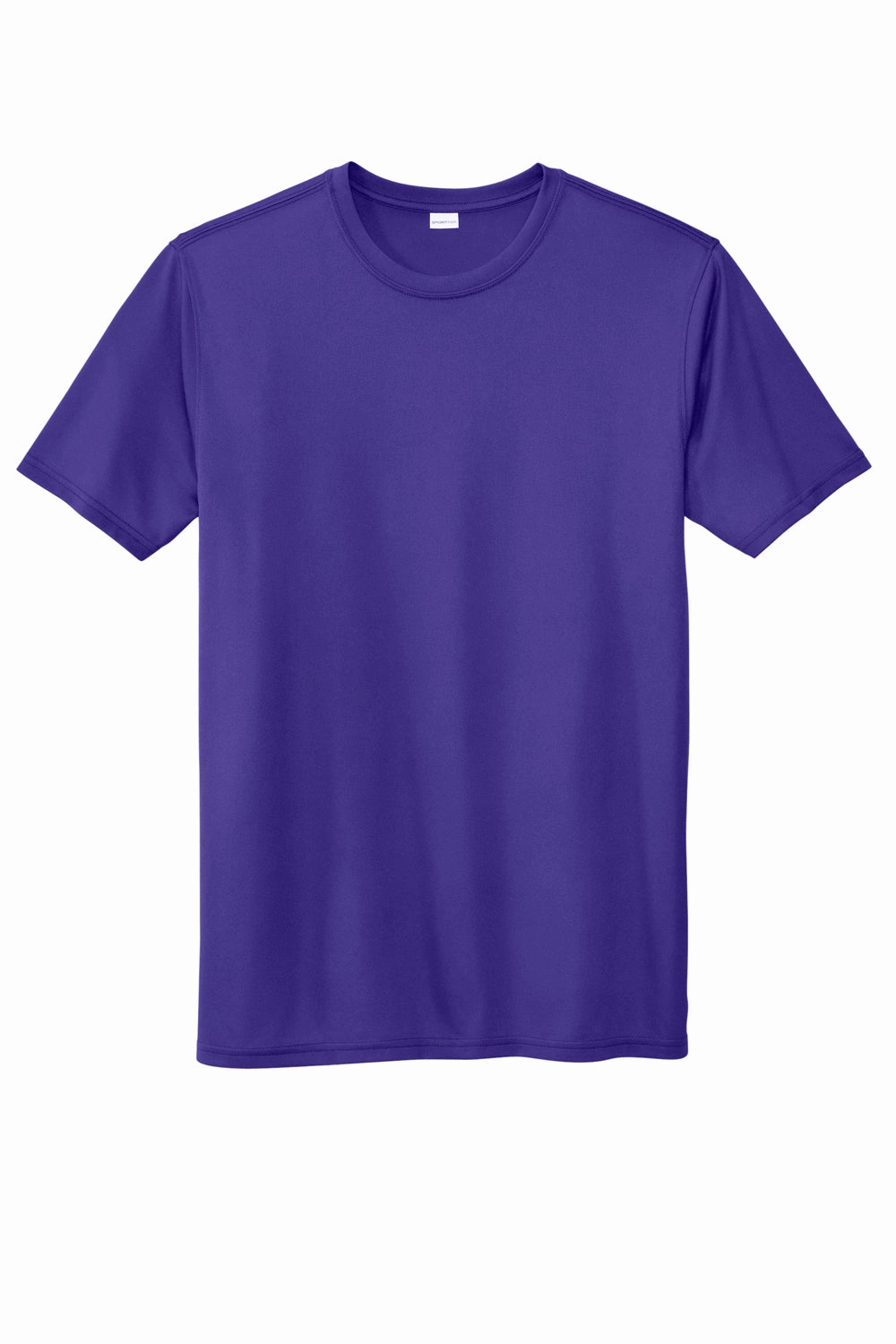 Sport-Tek Mens Echo Moisture Wicking Short Sleeve Crewneck T-Shirt - Purple