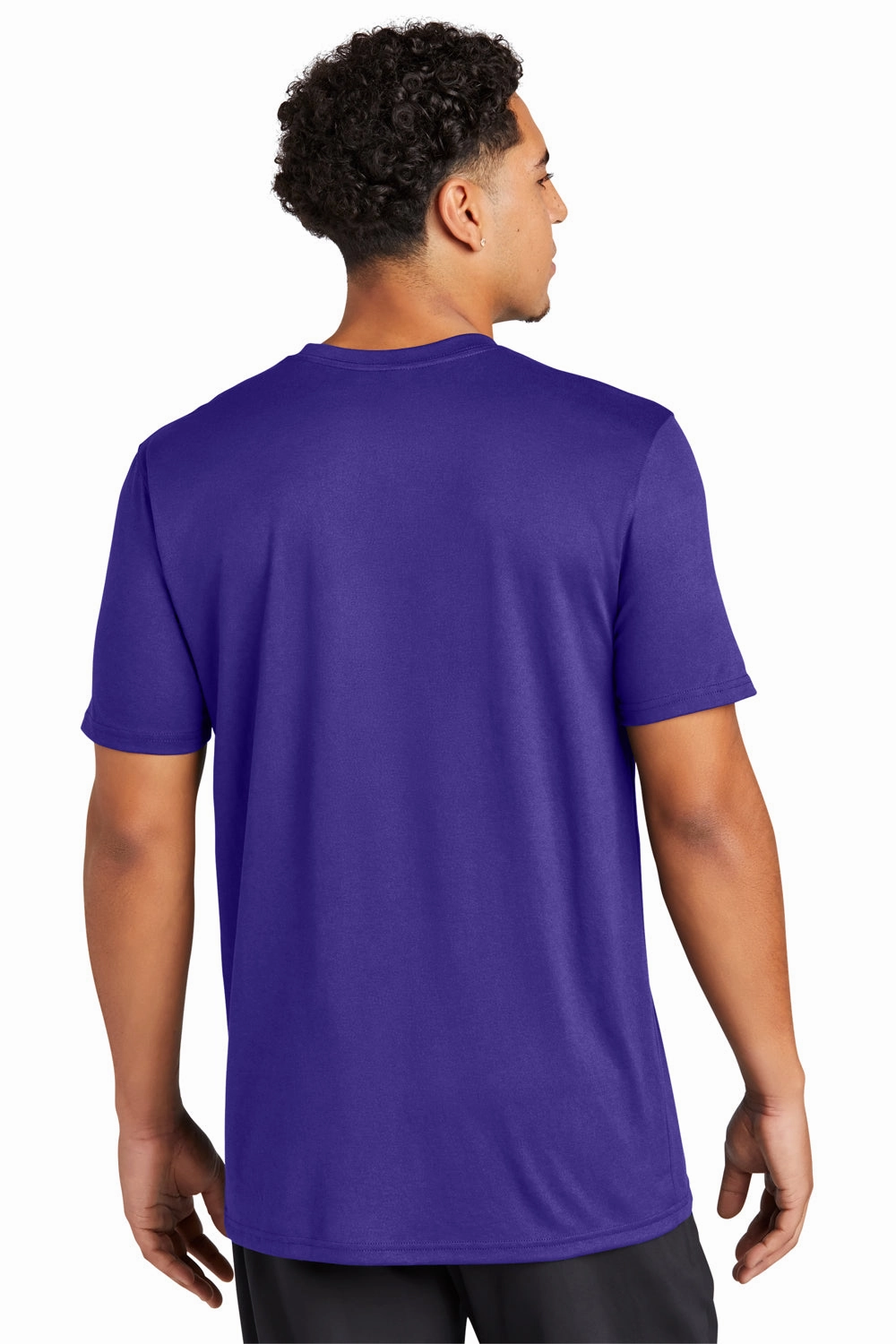 Sport-Tek Mens Echo Moisture Wicking Short Sleeve Crewneck T-Shirt - Purple