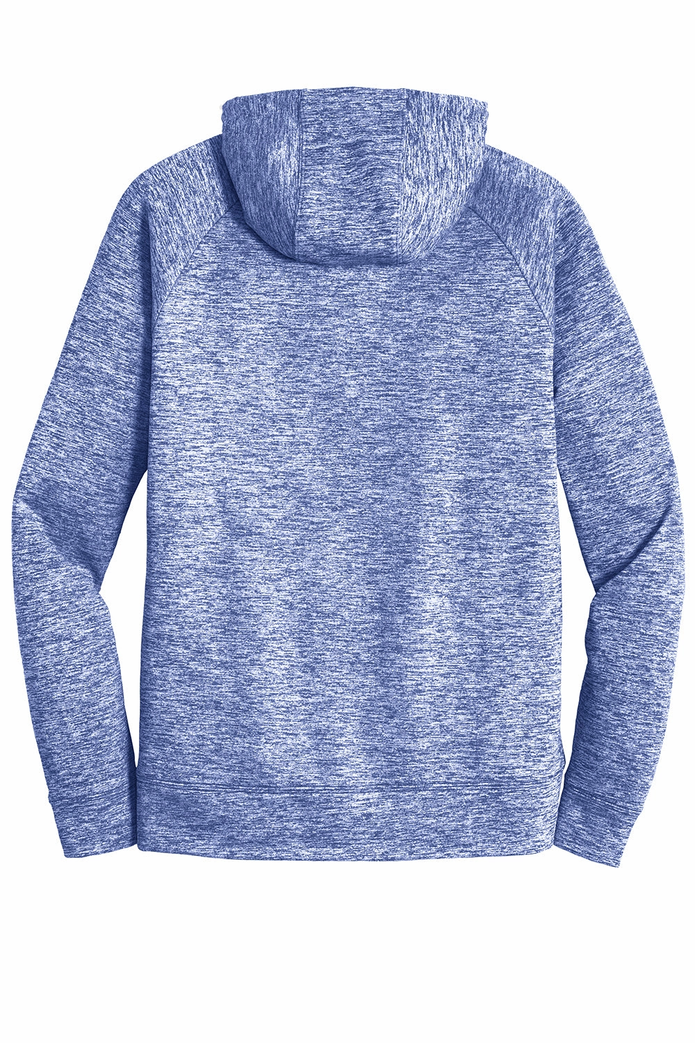 Sport-Tek Mens Electric Heather Moisture Wicking Fleece Hooded Sweatshirt Hoodie w/ Pouch Pocket - True Royal Blue Electric