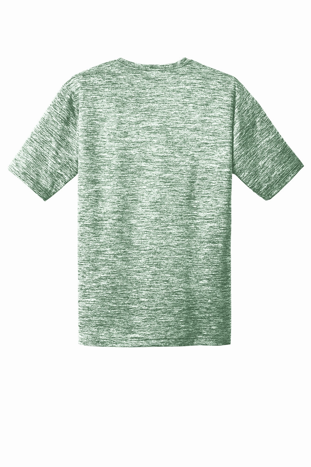 Sport-Tek Mens Electric Heather Moisture Wicking Short Sleeve Crewneck T-Shirt - Forest Green Electric - Closeout