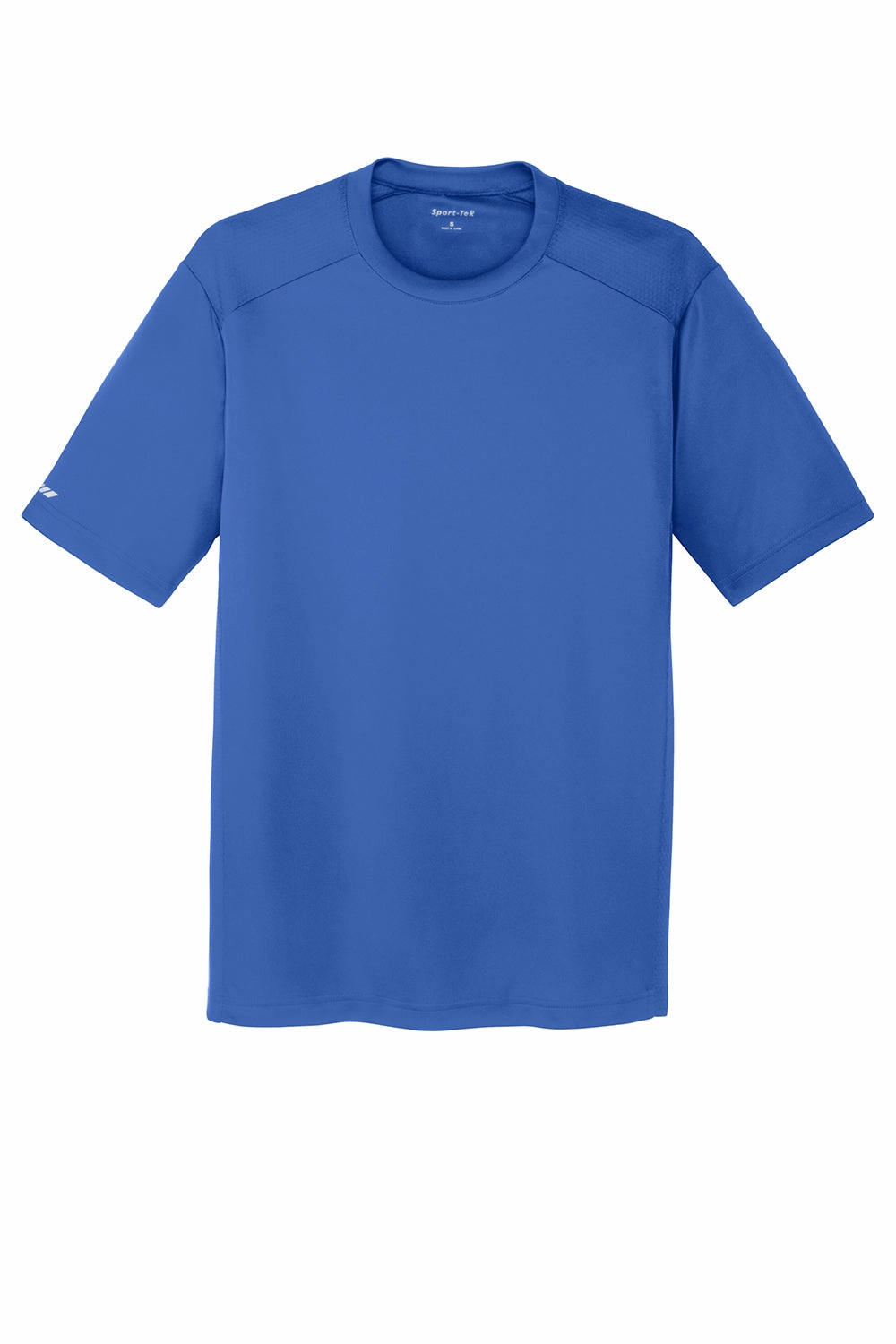 Sport-Tek Mens Elevate Moisture Wicking Short Sleeve Crewneck T-Shirt - True Royal Blue