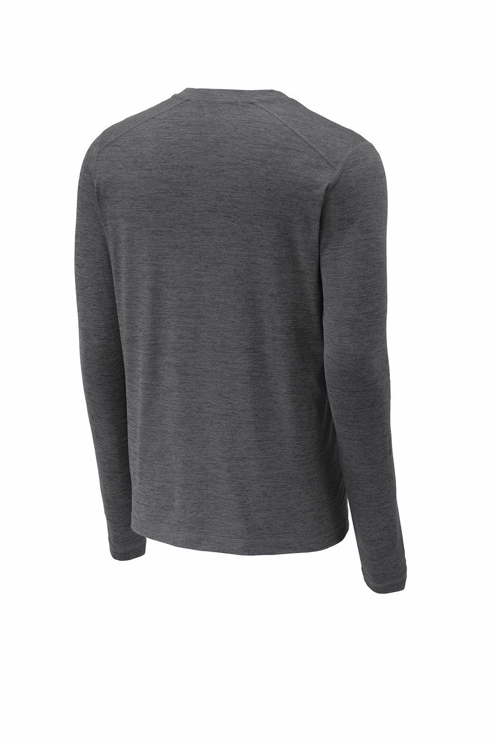 Sport-Tek Mens Exchange 1.5 Long Sleeve Crewneck T-Shirt - Heather Graphite Grey - Closeout