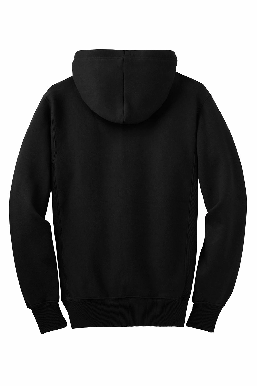 Sport-Tek Mens Fleece Full Zip Hooded Sweatshirt Hoodie w/ Pockets - Black