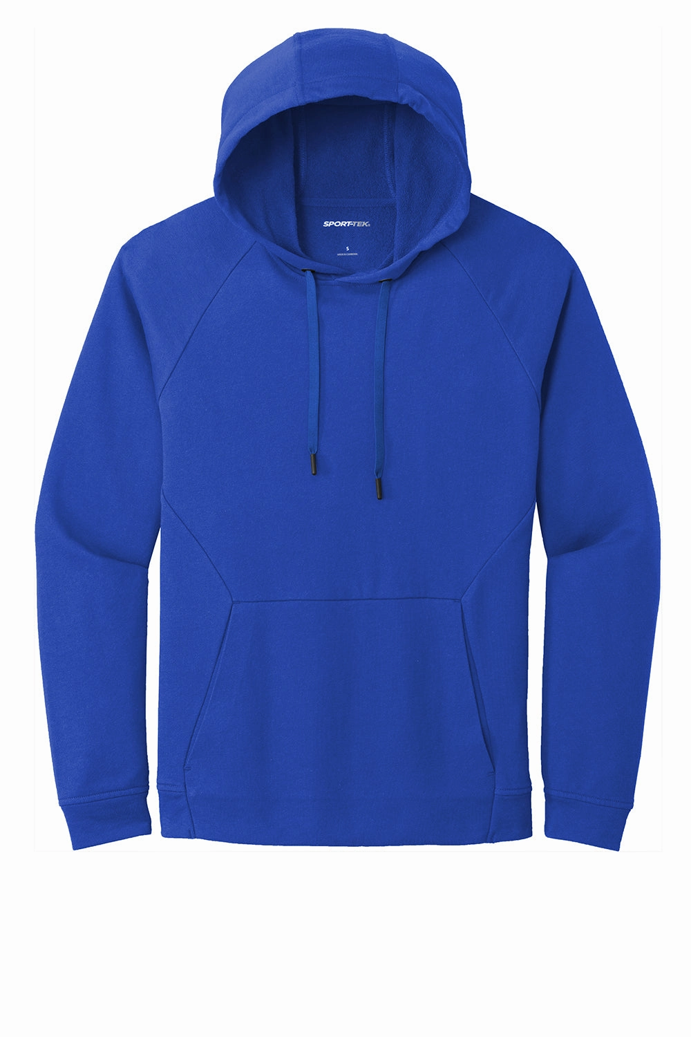 Sport-Tek Mens French Terry Hooded Sweatshirt Hoodie w/ Pouch Pocket - True Royal Blue - Closeout