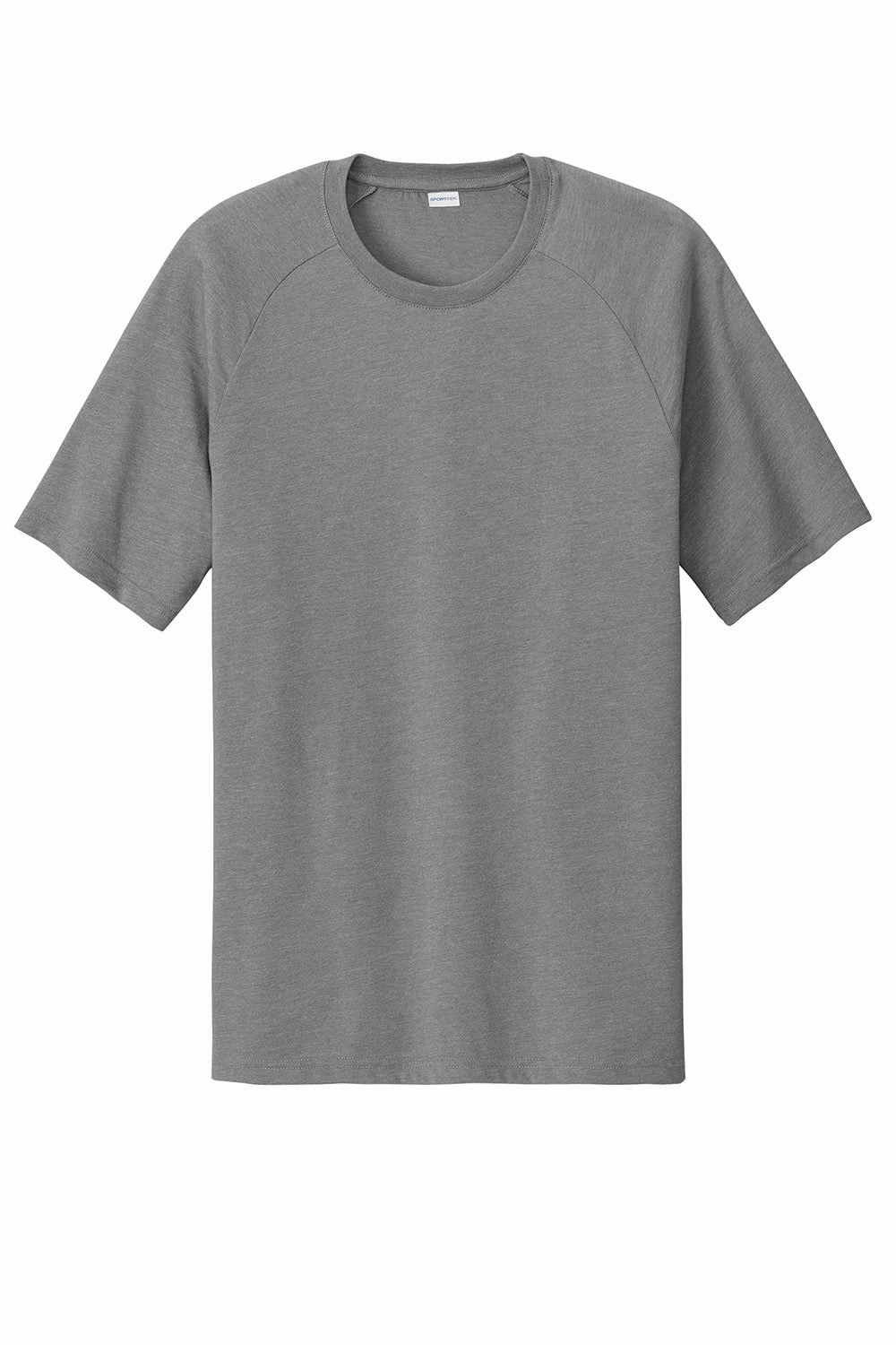 Sport-Tek Mens Halftime Raglan Short Sleeve Crewneck T-Shirt - Heather Vintage Grey