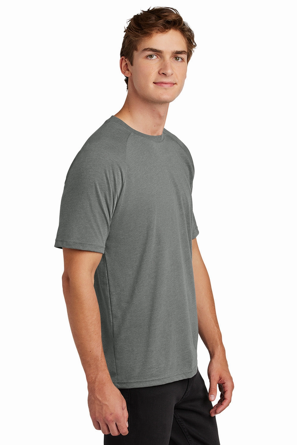 Sport-Tek Mens Halftime Raglan Short Sleeve Crewneck T-Shirt - Heather Vintage Grey