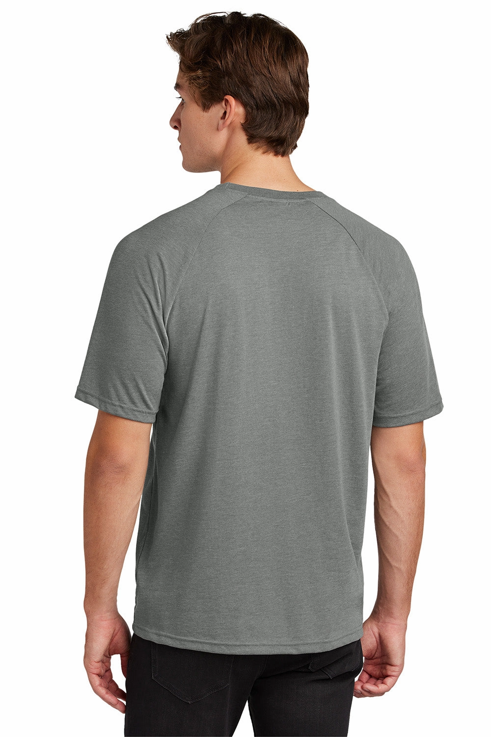 Sport-Tek Mens Halftime Raglan Short Sleeve Crewneck T-Shirt - Heather Vintage Grey