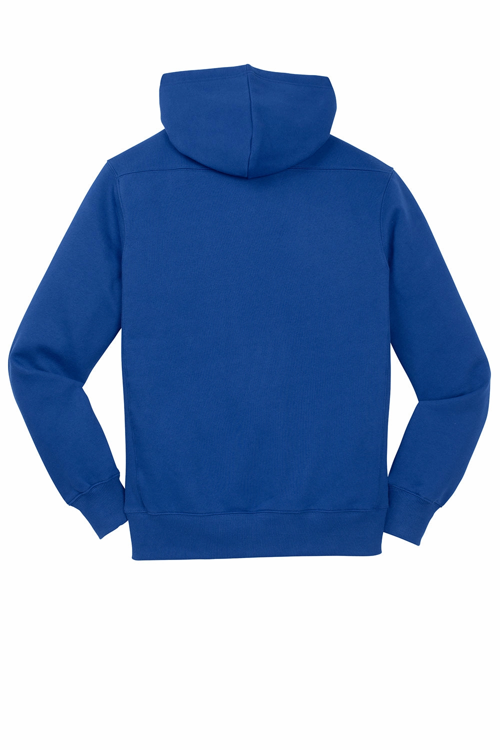 Sport-Tek Mens Lace Up Fleece Hooded Sweatshirt Hoodie w/ Pouch Pocket - True Royal Blue