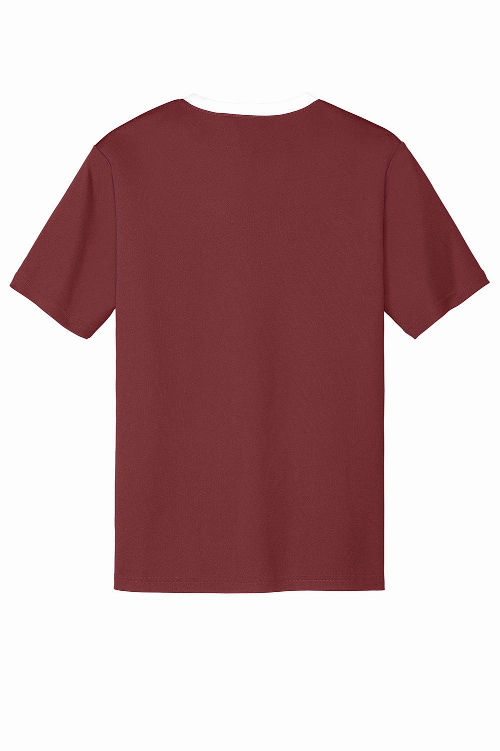 Sport-Tek Mens Moisture Wicking Competitor United Short Sleeve Crewneck T-Shirt - Maroon/White