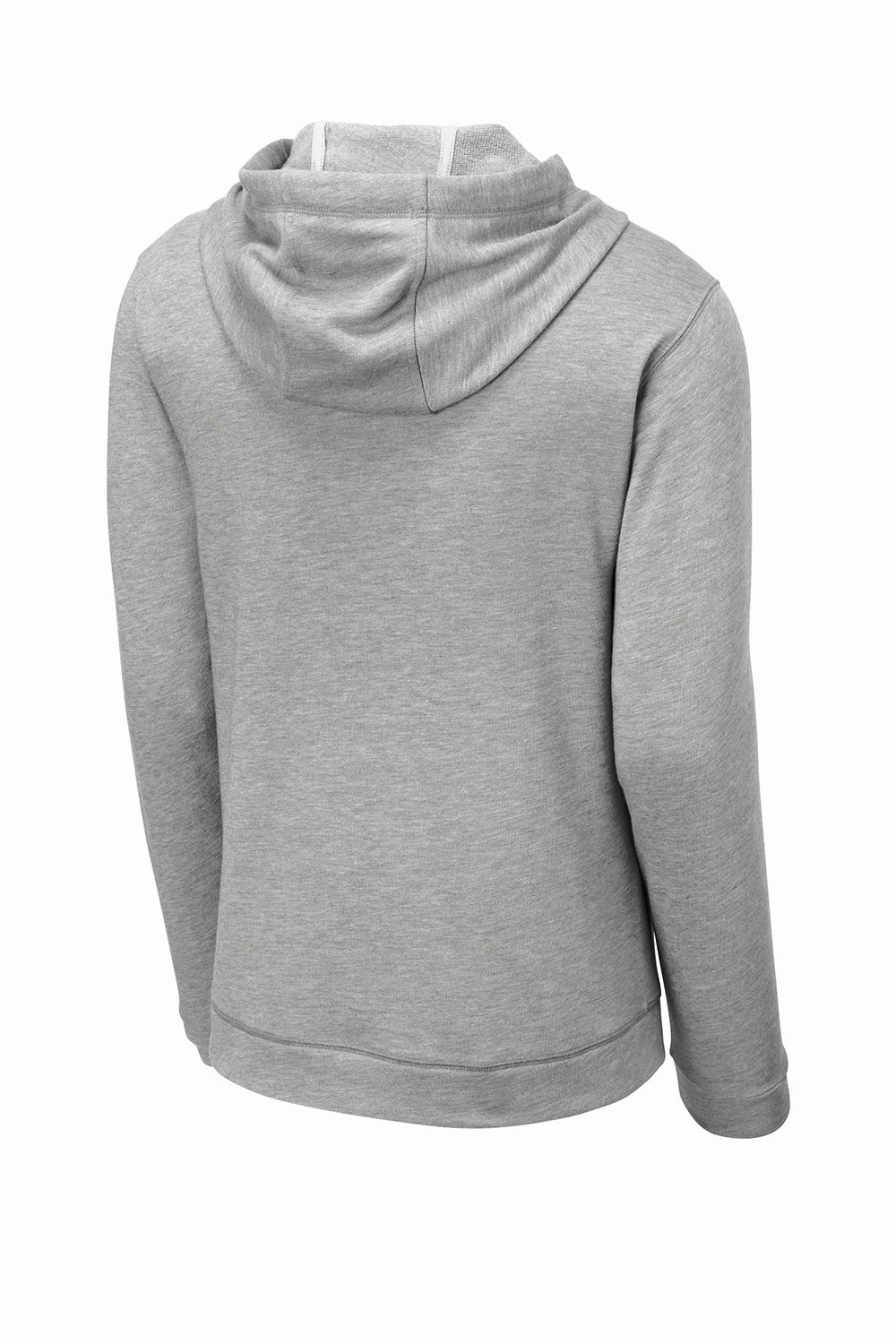 Sport-Tek Mens Moisture Wicking Fleece Hooded Sweatshirt Hoodie w/ Pouch Pocket - Heather Light Grey