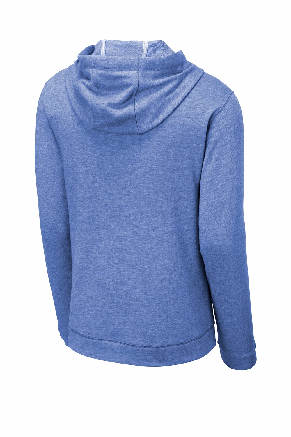 Sport-Tek Mens Moisture Wicking Fleece Hooded Sweatshirt Hoodie w/ Pouch Pocket - Heather True Royal Blue - Closeout