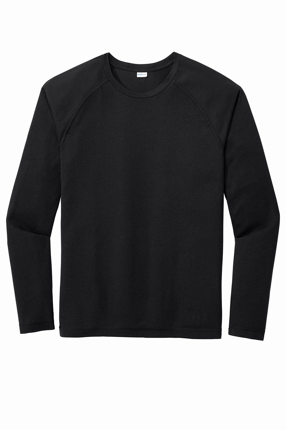 Sport-Tek Mens Moisture Wicking Long Sleeve Crewneck T-Shirt - Black