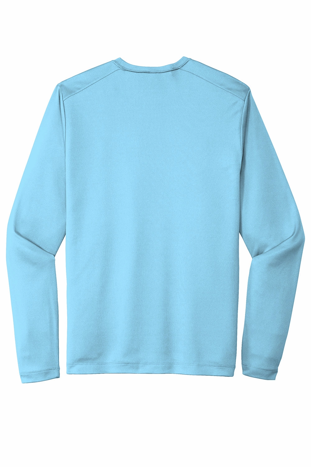 Sport-Tek Mens Moisture Wicking Long Sleeve Crewneck T-Shirt - Light Blue