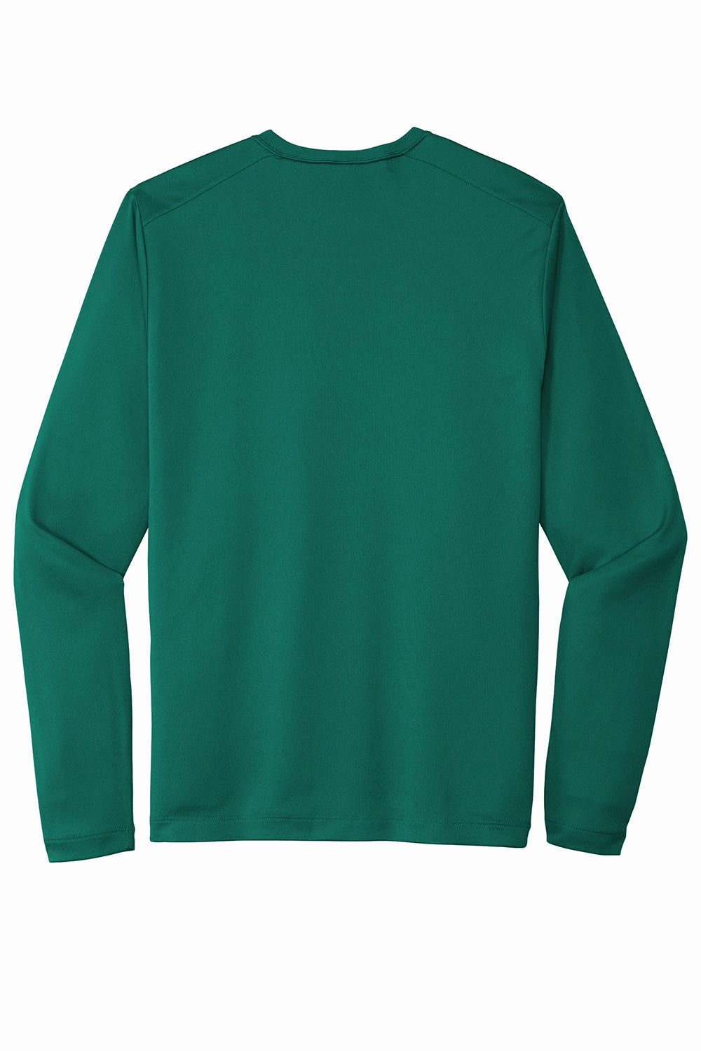 Sport-Tek Mens Moisture Wicking Long Sleeve Crewneck T-Shirt - Marine Green - Closeout