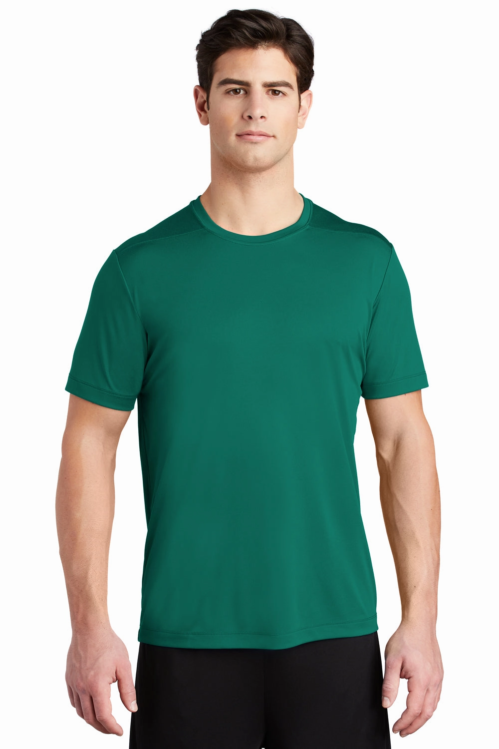 Sport-Tek Mens Moisture Wicking Short Sleeve Crewneck T-Shirt - Marine Green - Closeout