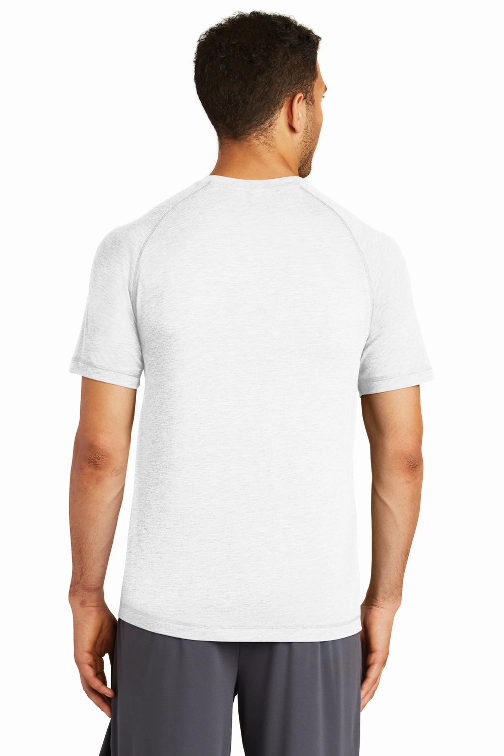 Sport-Tek Mens Moisture Wicking Short Sleeve Crewneck T-Shirt - White