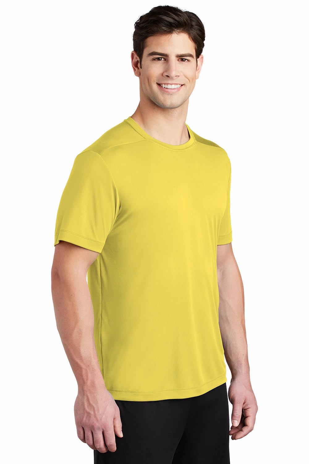 Sport-Tek Mens Moisture Wicking Short Sleeve Crewneck T-Shirt - Yellow