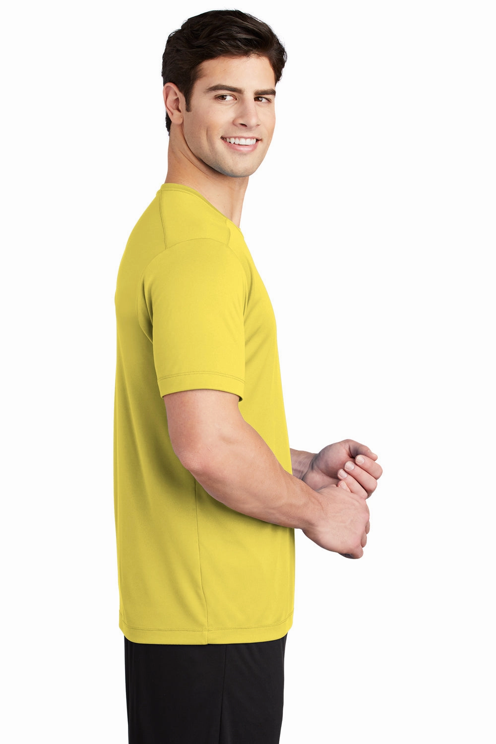 Sport-Tek Mens Moisture Wicking Short Sleeve Crewneck T-Shirt - Yellow
