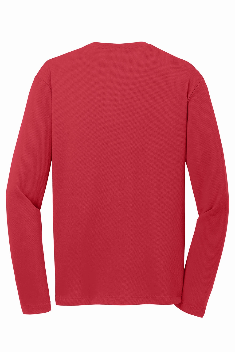 Sport-Tek Mens RacerMesh Moisture Wicking Long Sleeve Crewneck T-Shirt - True Red