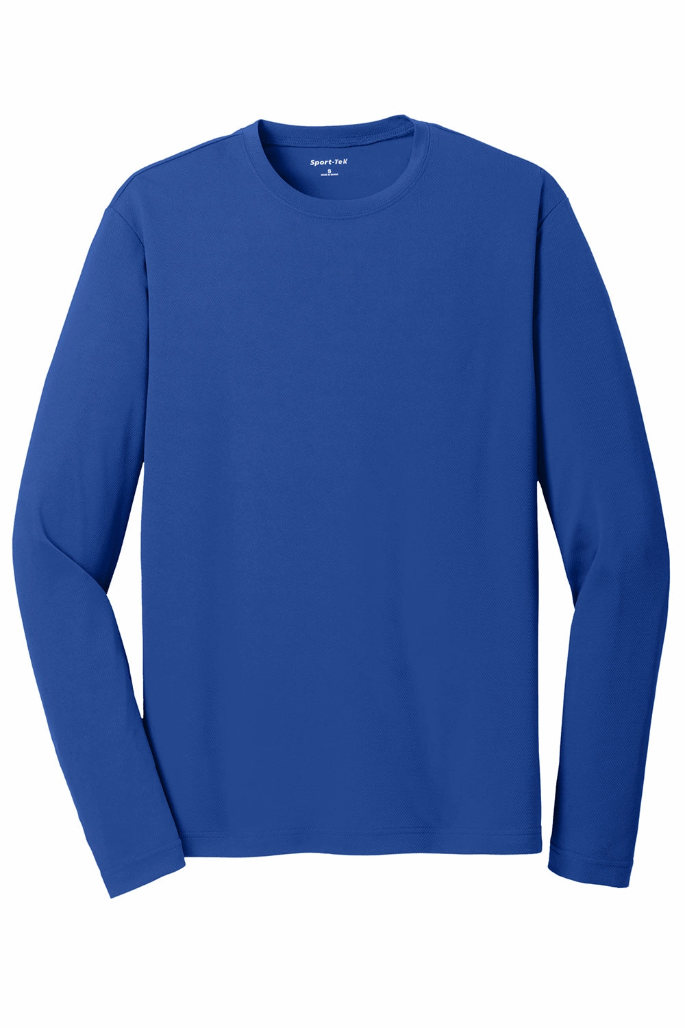 Sport-Tek Mens RacerMesh Moisture Wicking Long Sleeve Crewneck T-Shirt - True Royal Blue