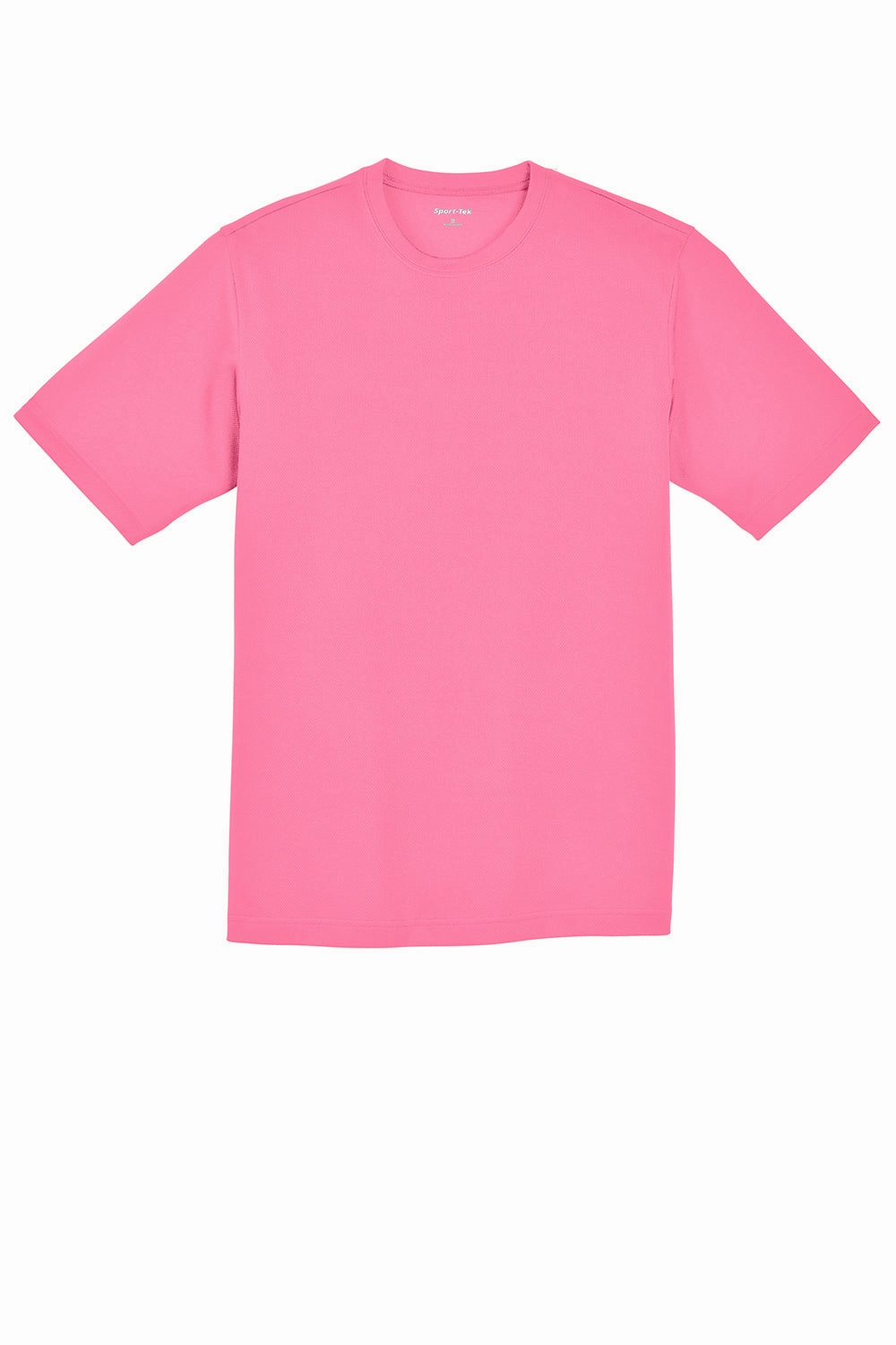 Sport-Tek Mens RacerMesh Moisture Wicking Short Sleeve Crewneck T-Shirt - Bright Pink - Closeout
