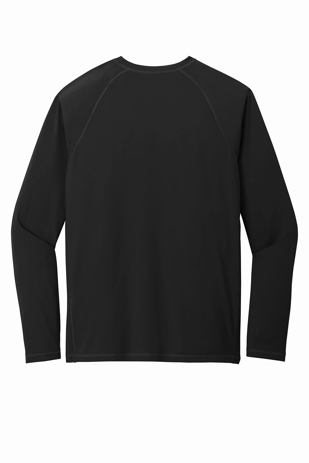 Sport-Tek Mens Rashguard Moisture Wicking Long Sleeve Crewneck T-Shirt - Black