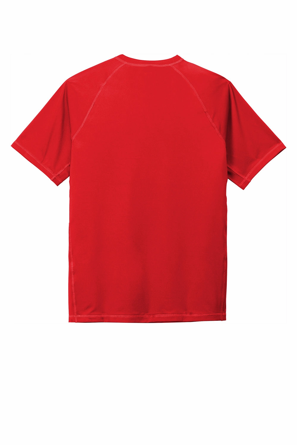 Sport-Tek Mens Rashguard Moisture Wicking Short Sleeve Crewneck T-Shirt - True Red - Closeout