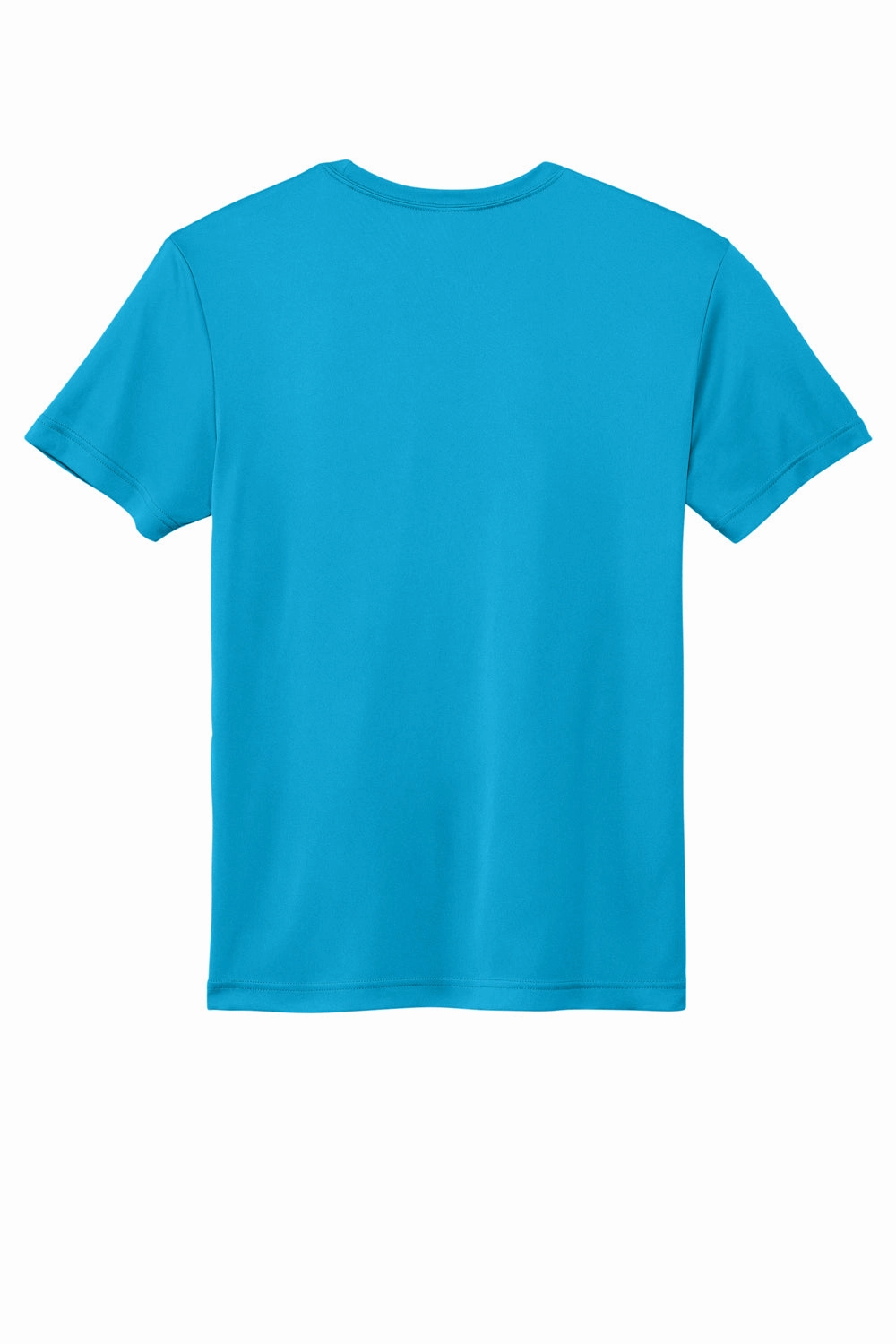 Sport-Tek Mens Re-Compete Moisture Wicking Short Sleeve Crewneck T-Shirt - Atomic Blue