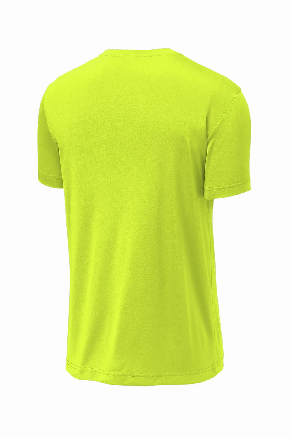 Sport-Tek Mens Re-Compete Moisture Wicking Short Sleeve Crewneck T-Shirt - Neon Yellow