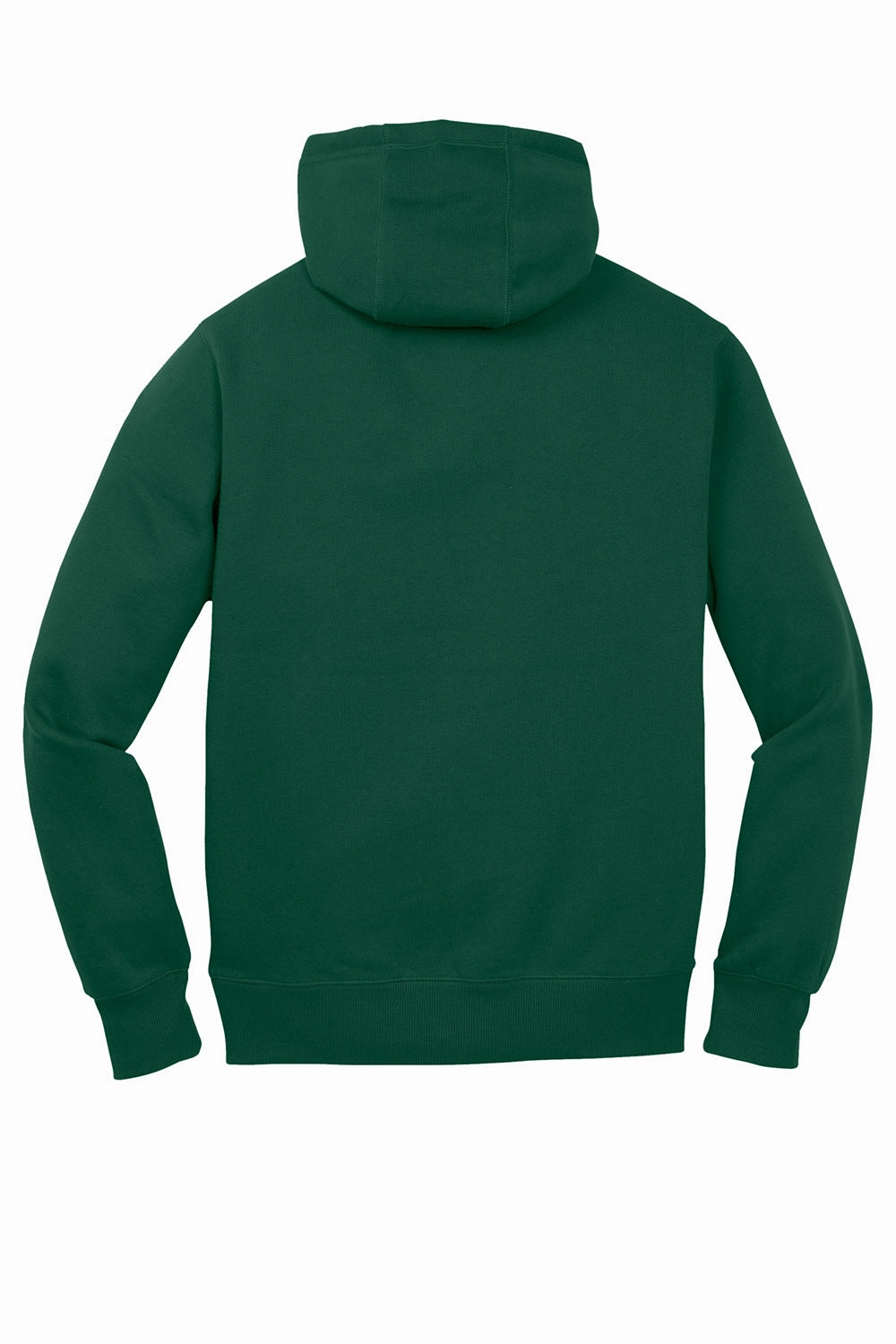 Sport-Tek Mens Shrink Resistant Fleece Hooded Sweatshirt Hoodie w/ Pouch Pocket - Forest Green
