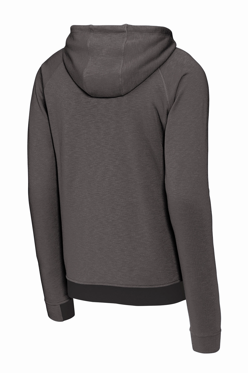 Sport-Tek Mens Strive PosiCharge Hooded Sweatshirt Hoodie w/ Pouch Pocket - Graphite Grey