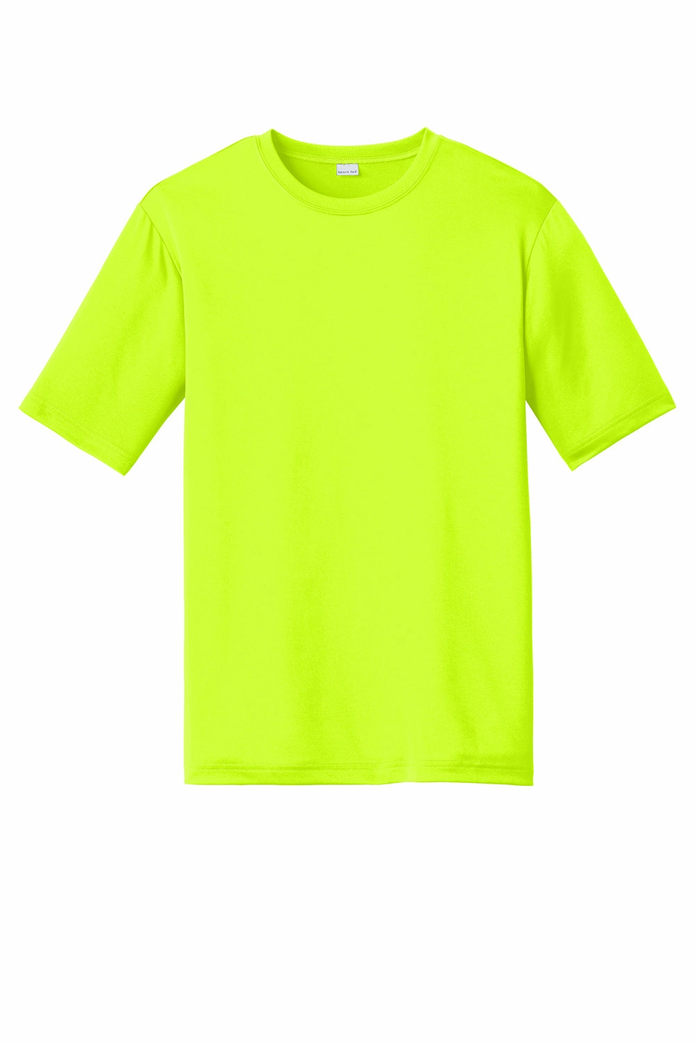 Sport-Tek Mens Tough Moisture Wicking Short Sleeve Crewneck T-Shirt - Neon Yellow