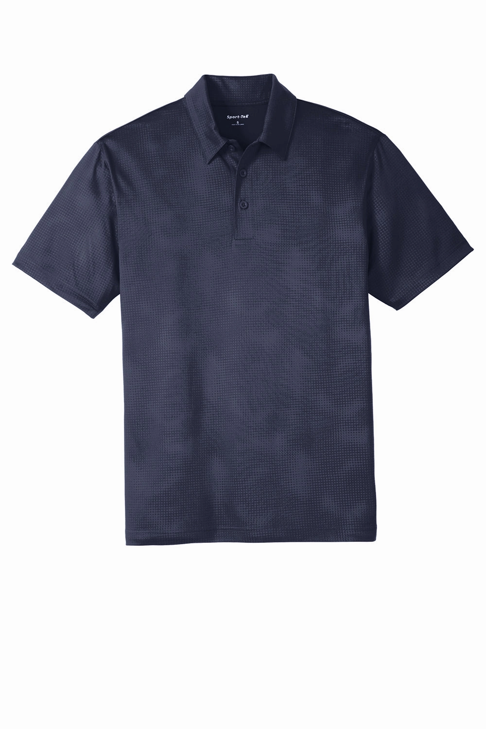 Sport-Tek Mens Tough Moisture Wicking Short Sleeve Polo Shirt - True Navy Blue