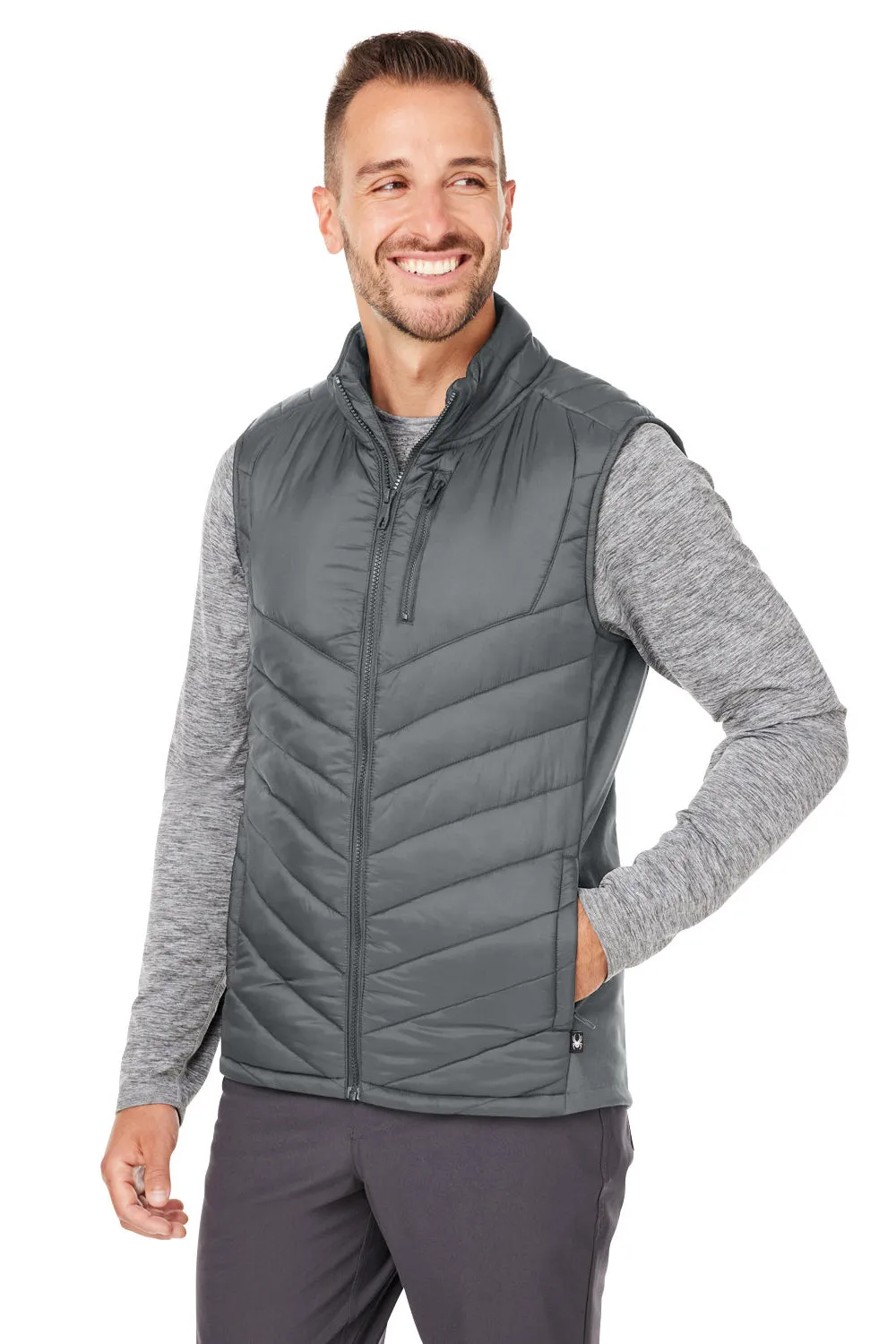 Spyder Mens Challenger Full Zip Vest - Polar Grey