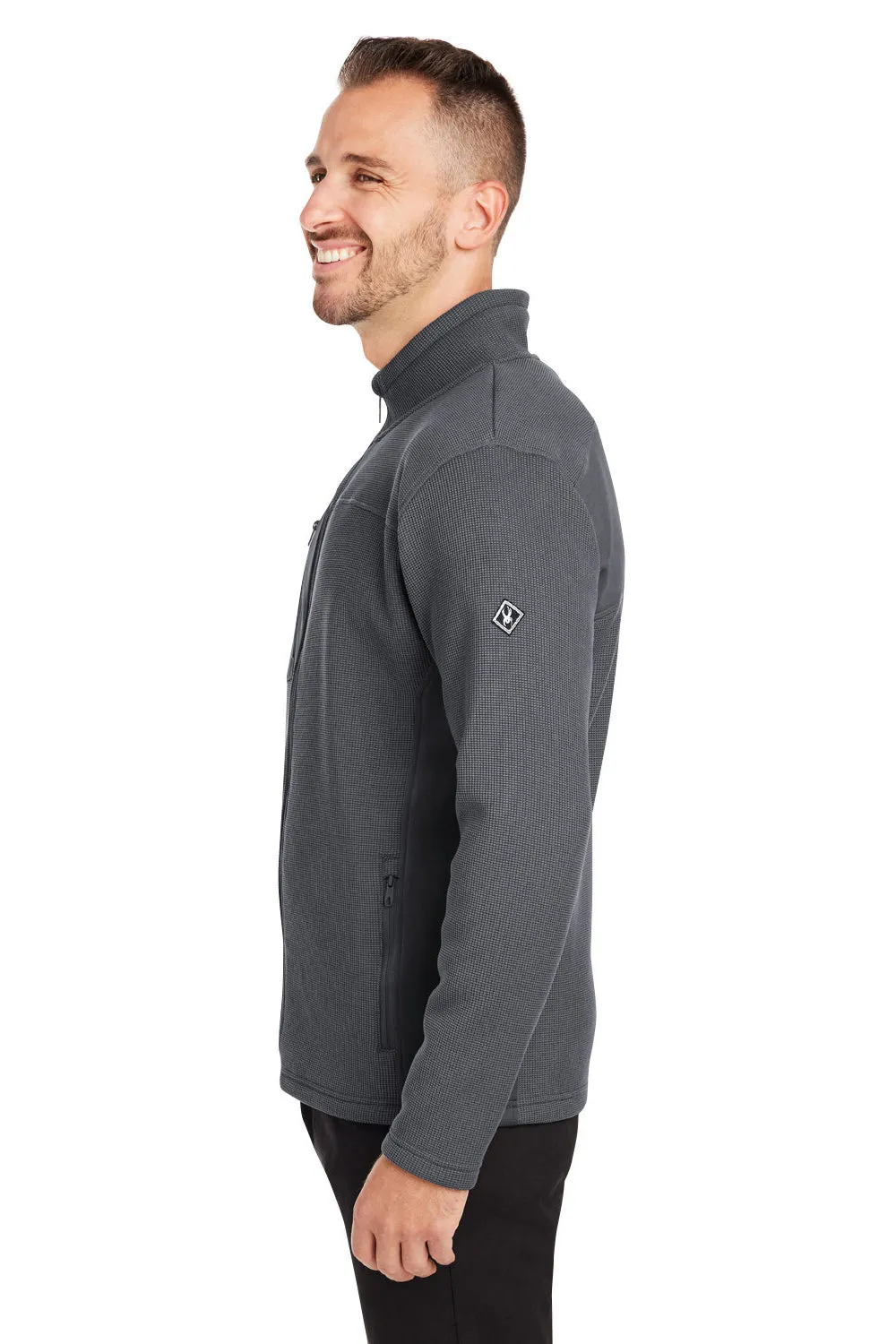 Spyder Mens Constant Canyon Full Zip Sweater Jacket - Polar Grey