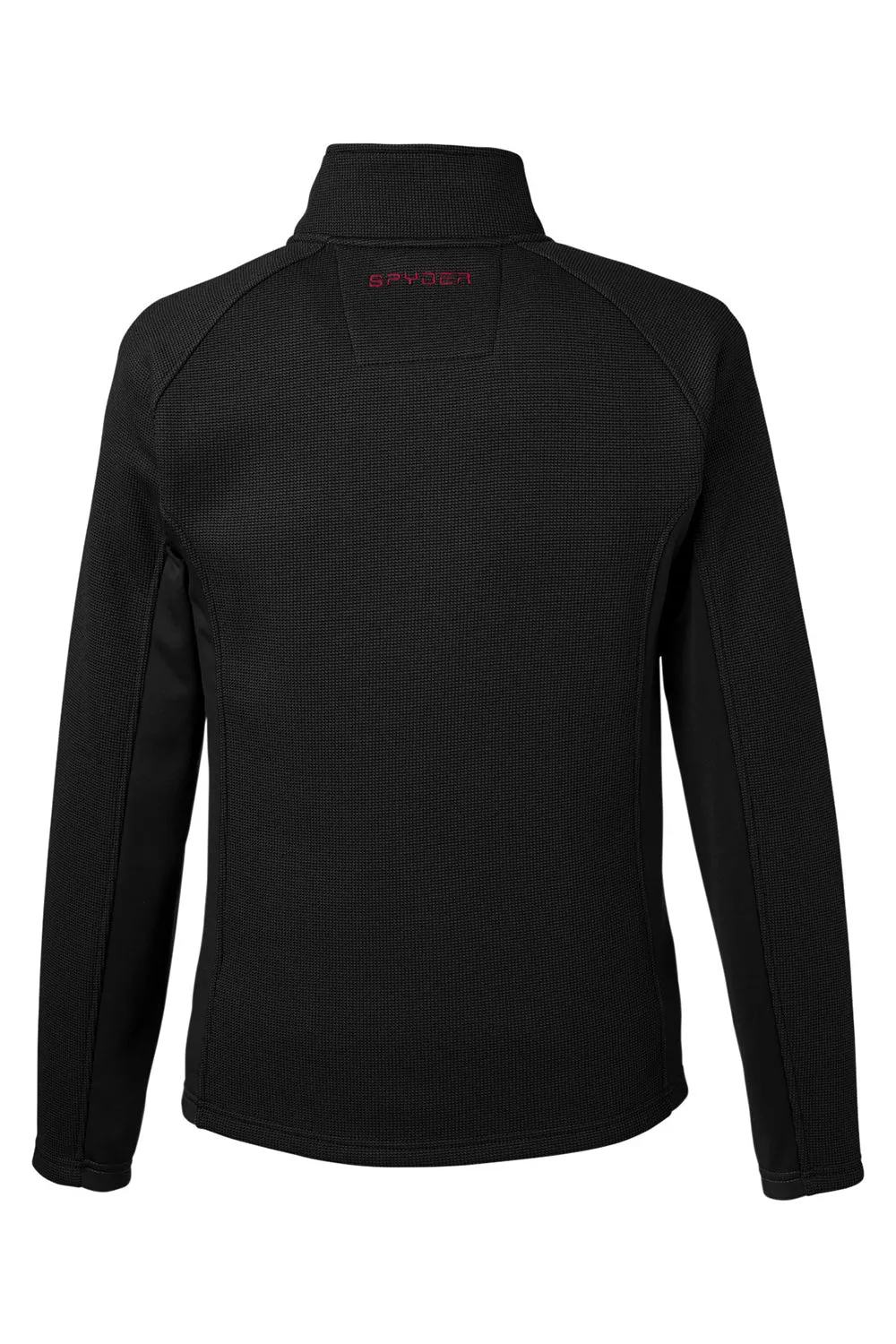Spyder Mens Constant Full Zip Sweater Fleece Jacket - Black/Red