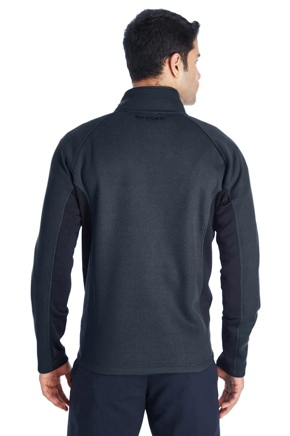 Spyder Mens Constant Full Zip Sweater Fleece Jacket - Frontier Blue/Black