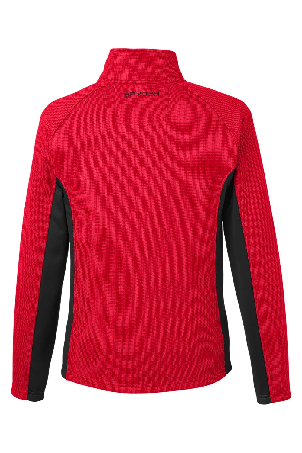 Spyder Mens Constant Full Zip Sweater Fleece Jacket - Red/Black