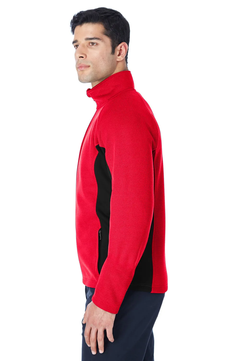 Spyder Mens Constant Full Zip Sweater Fleece Jacket - Red/Black
