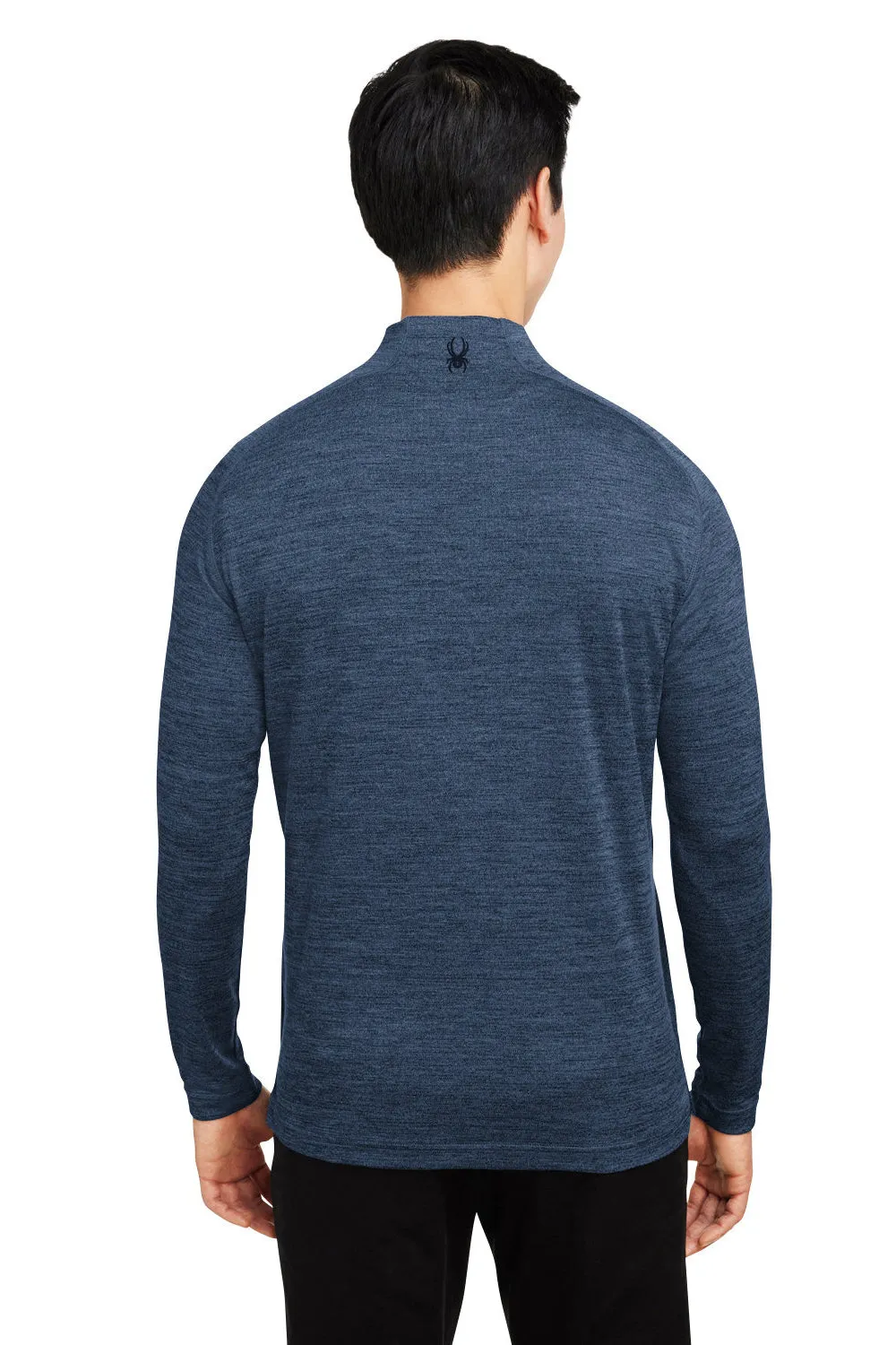Spyder Mens Mission 1/4 Zip Sweatshirt w/ Pockets - Frontier Blue