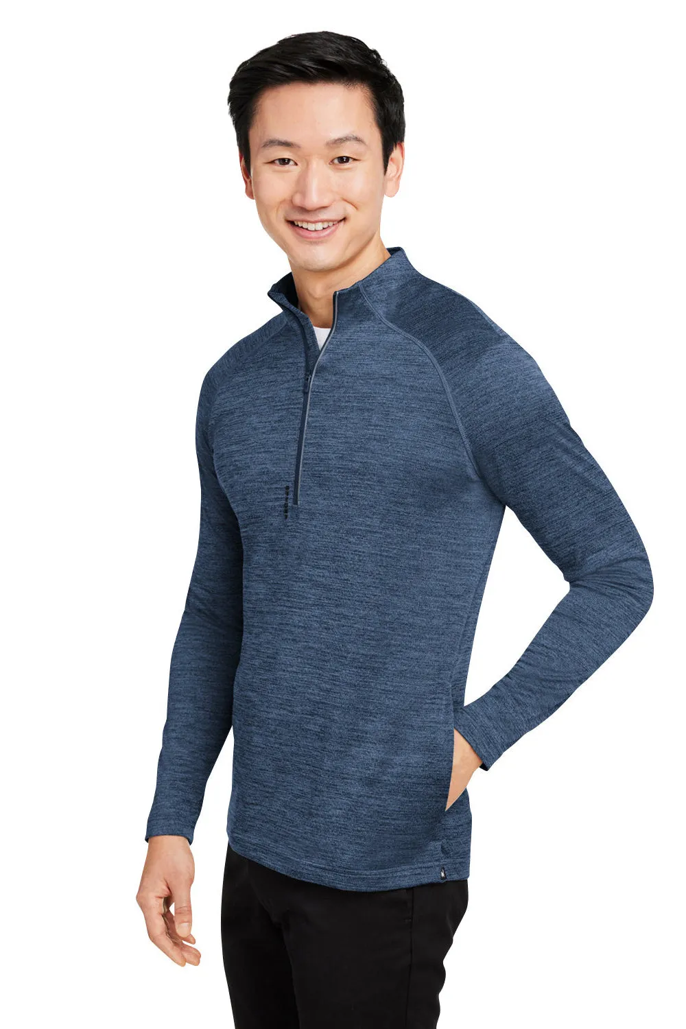 Spyder Mens Mission 1/4 Zip Sweatshirt w/ Pockets - Frontier Blue