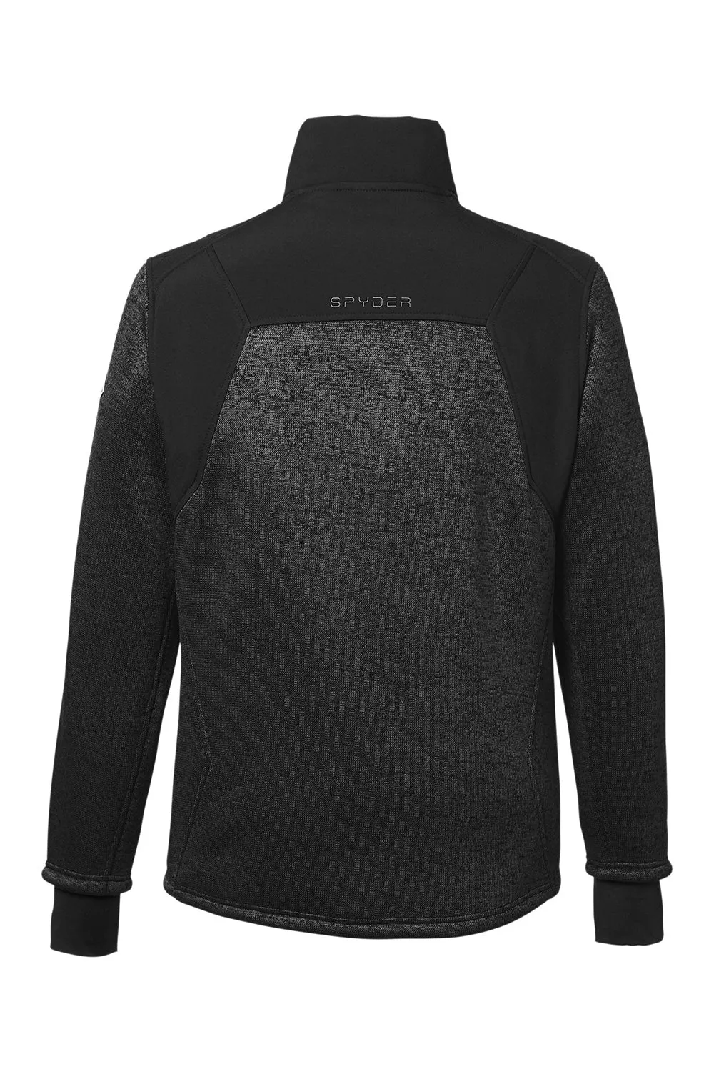 Spyder Mens Passage Full Zip Sweater Jacket - Black Powder/Black