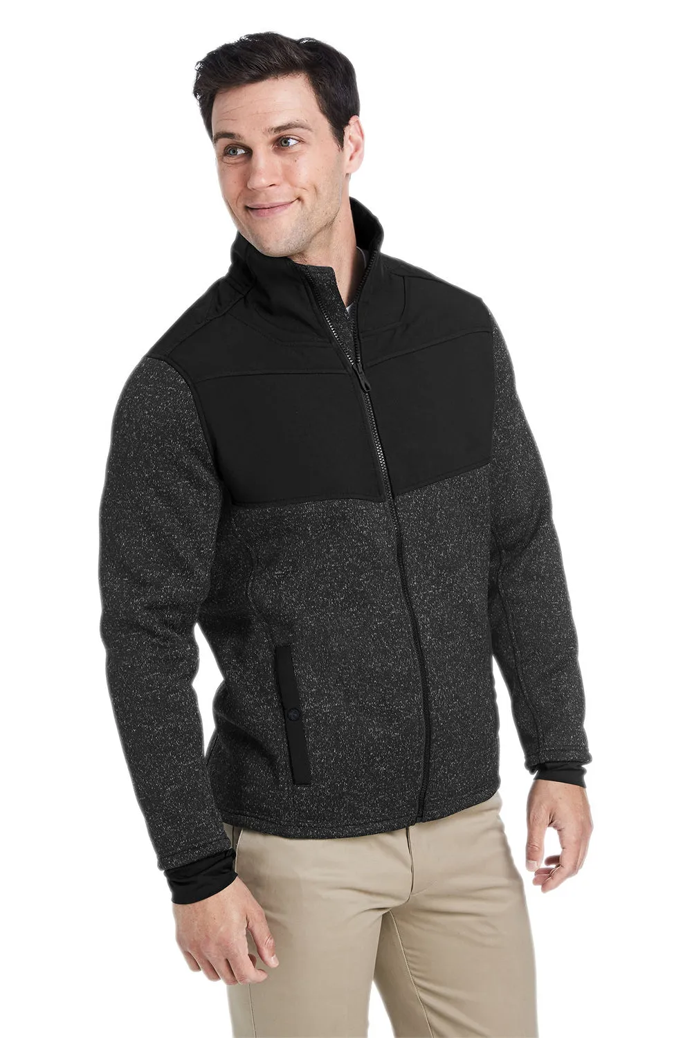 Spyder Mens Passage Full Zip Sweater Jacket - Black Powder/Black