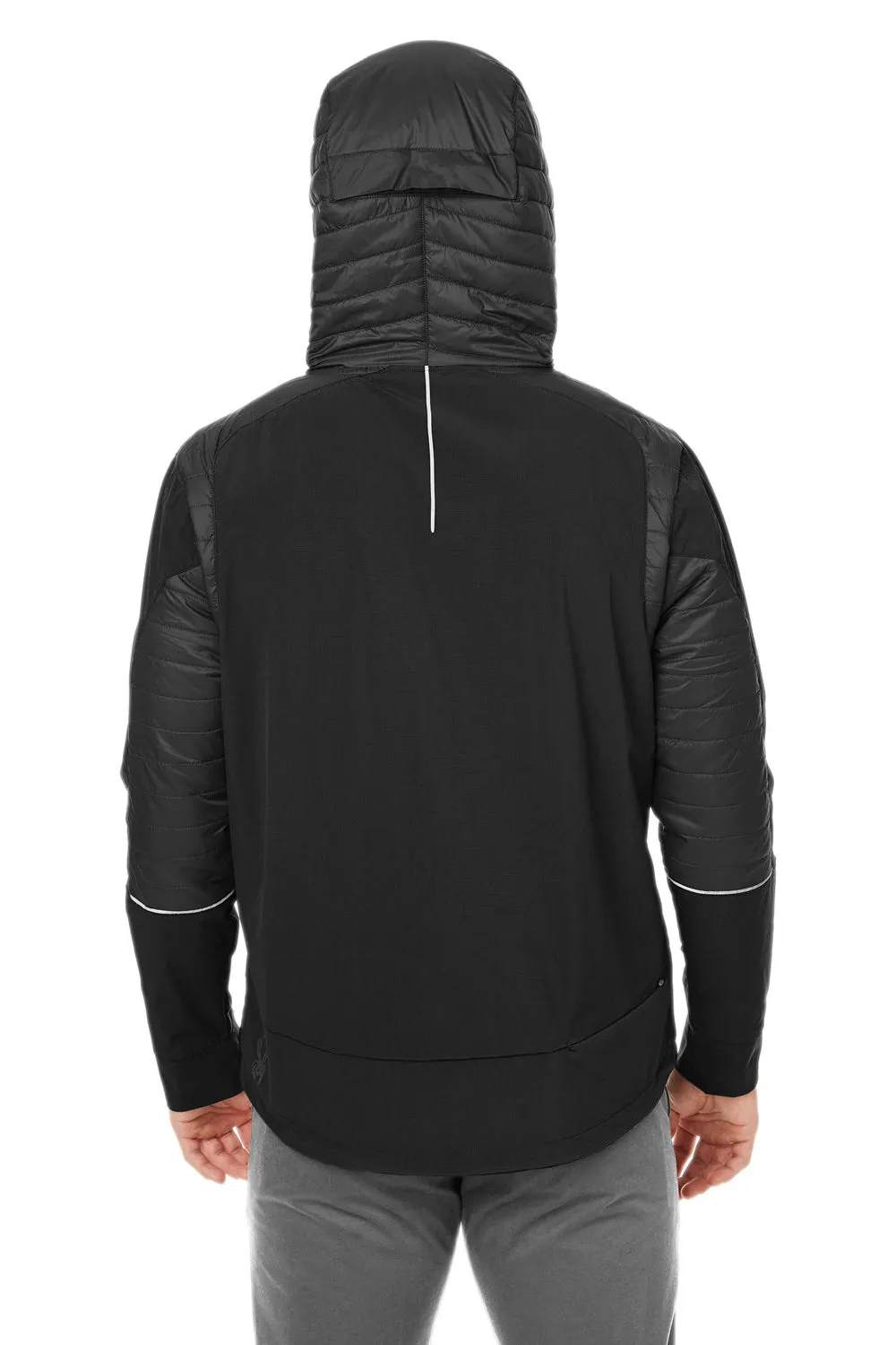 Spyder Mens Powerglyde Full Zip Hooded Jacket - Black