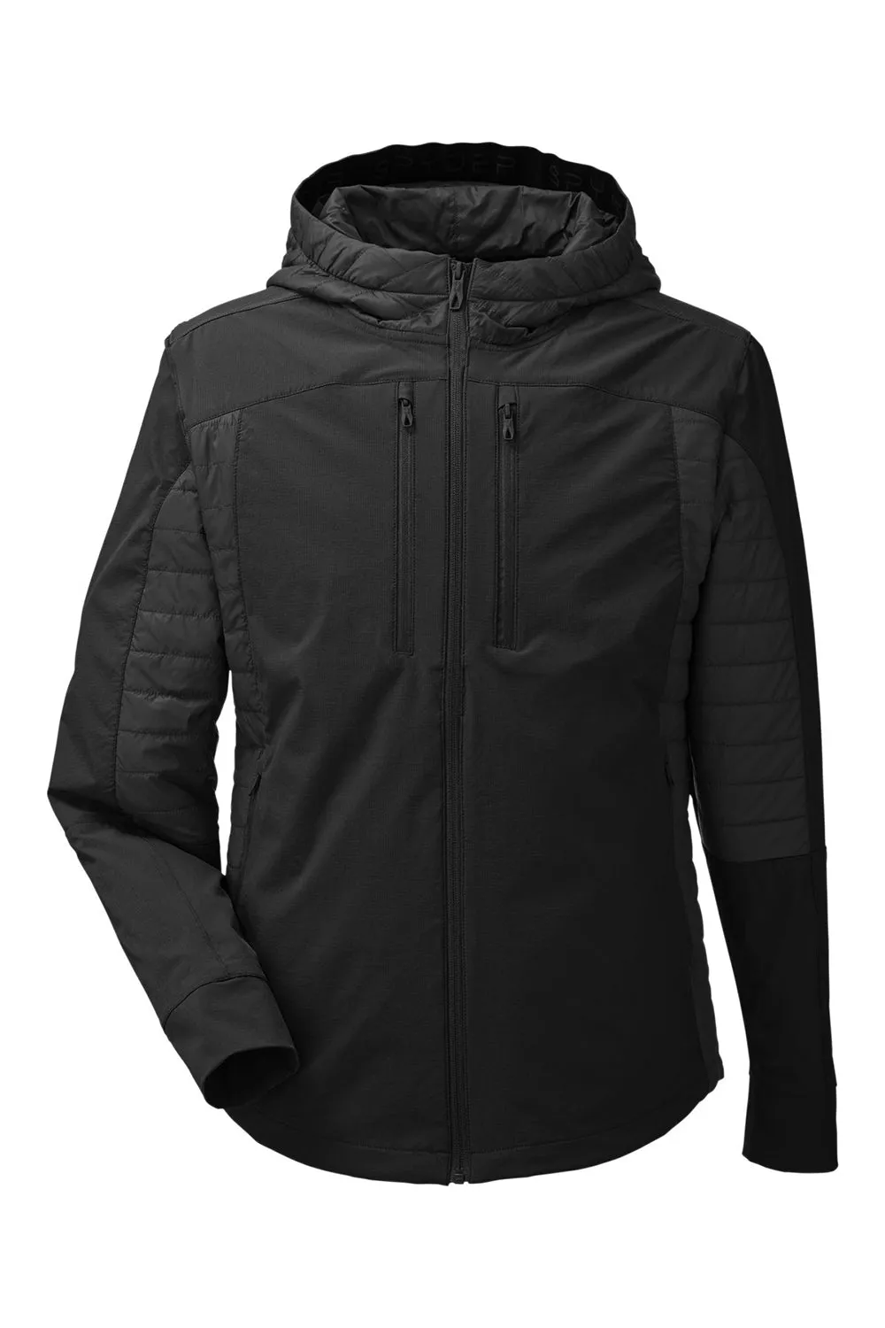 Spyder Mens Powerglyde Full Zip Hooded Jacket - Black